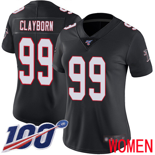 Atlanta Falcons Limited Black Women Adrian Clayborn Alternate Jersey NFL Football #99 100th Season Vapor Untouchable->youth nfl jersey->Youth Jersey